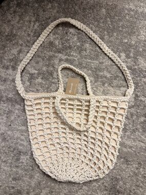 Madewell Cream Crochet Shoulder Bag NEW WITH TAGS!